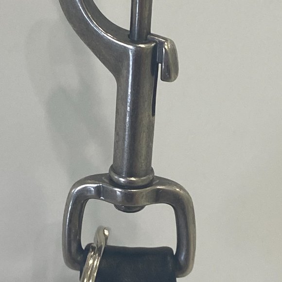 NAHMIAS Designer Black Crystal Keychain, Black Leather Tassel Swarovski Crystal - Picture 9 of 12